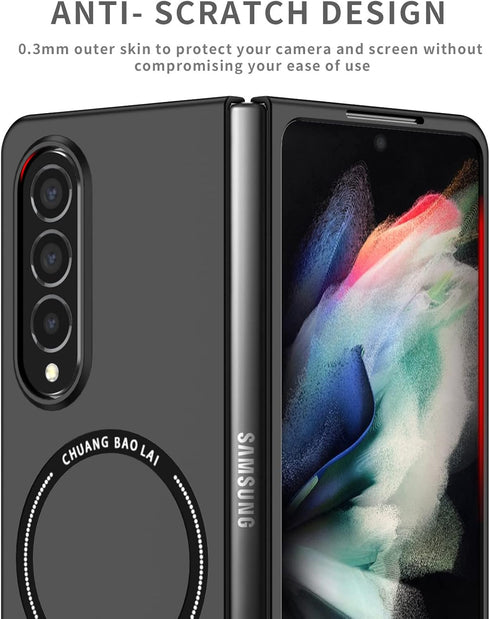 Phone Case for Samsung Galaxy Z Fold4, Dual Layer protection Military Grade Drop Shockproof with Wireless Charging Case for Galaxy Z Fold 4 6.1" M...