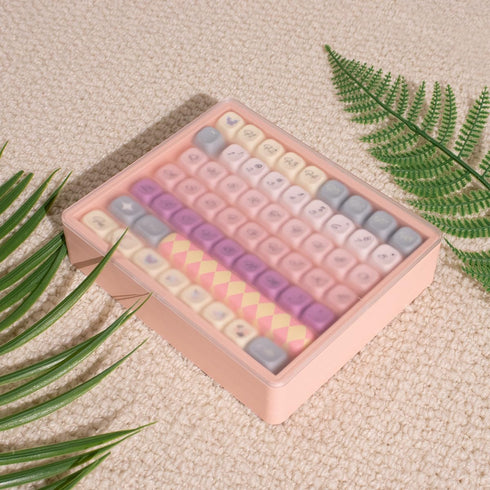 Sumgsn Keycaps Storage Box, Keycaps Container,130 Keys Transparent Display Case Holds 7u Spacebar/Big Enter Key for XDA/Cherry/MOA/MAO Profile Mec...