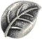 Bezelry 12 Pieces Leaf Metal Shank Buttons 18mm X 13mm (Antique Silver)...