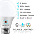 LUXRITE A19 LED Dusk to Dawn Light Bulbs Outdoor Lighting, 60 Watt Equivalent, Enclosed Fixture Rated, Automatic On Off Sensor, 5000K Bright White...