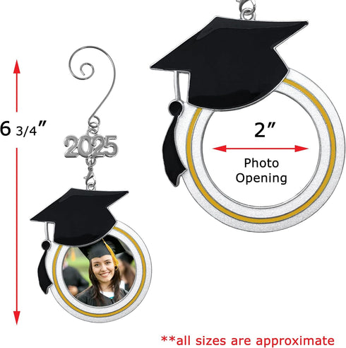 Graduation Christmas Photo Ornament - Dated Charms for Both 2025 & 2026 - Graduation Hat Design - Congratulations - Senior Students - Storage Bag ...