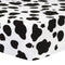 Cow Print Deluxe Flannel Fitted Crib Sheet-Cow Print, Cotton Flannel, Black, White, Fully Elasticized, 10 in Deep Pockets, Fits Standard Crib Matt...