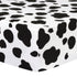 Cow Print Deluxe Flannel Fitted Crib Sheet-Cow Print, Cotton Flannel, Black, White, Fully Elasticized, 10 in Deep Pockets, Fits Standard Crib Matt...