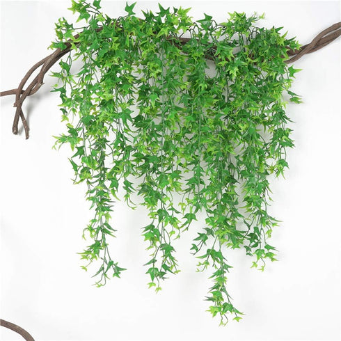 Artificial Hanging Vine, Sweet Potato Leaves Plastic Plants Greenery Faux Ivy Garland Fake Plant UV Resistant for Indoor Outdoor Garden Door Wall ...