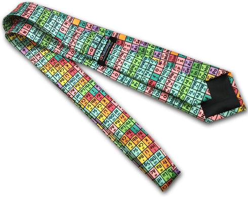 Periodic Table of Elements Chemistry Necktie, Rainbow Microfiber...