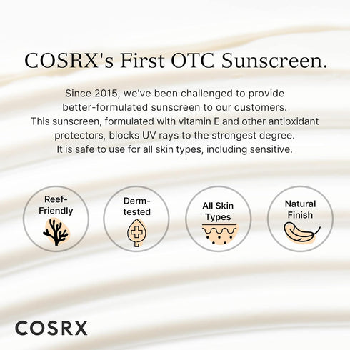 COSRX Daily SPF 50 Vitamin E Sunscreen - UVA/UVB Protection, Lightweight, No White Cast, Semi Matte Finish, Sebum Balancing, Reef Friendly...
