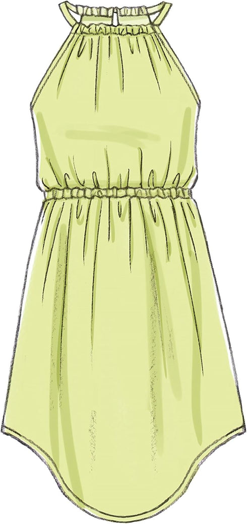 McCall Patterns Children's/Girl's Gathered Neckline Sleeveless Dresses...