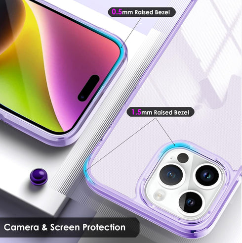for iPhone 15 Pro Case, with Screen Protector & Camera Protector, Military-Grade Protection, Yellowing Resistant, Hybrid iPhone 15 Pro Phone Case ...