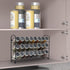 SWOMMOLY 3 Tier Spice Rack Organizer with 24 Empty Round Spice Jars, 396 Spice Labels, Funnel and Chalk Marker Complete Set, Black...