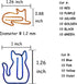 100 pcs Cat Paper Clips Cute, Cat Bookmark Clips, Cat Lover Gifts for Women, Cat Office Supplies Gifts Cat Office Desk Accessories for Work School...