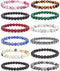 BOMAIL 12Pcs Natural Semi-Precious Gemstones Bracelets -8mm Round Beaded Bracelets for Men Women Reiki Healing Crystals Beads Stretch Bracelet...