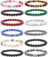 BOMAIL 12Pcs Natural Semi-Precious Gemstones Bracelets -8mm Round Beaded Bracelets for Men Women Reiki Healing Crystals Beads Stretch Bracelet...