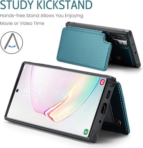 Asuwish Phone Case for Samsung Galaxy Note 10 Plus Note10+ 5G Wallet Cover with Screen Protector and RFID Blocking Card Holder Stand Cell Accessor...