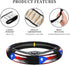 Puerto Rico Flag Steering Wheel Cover for Men Women Anti-Slip Elastic Thickened Steering Wheel Cover Universal Fit 15 Inch...