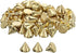 uxcell 200Pcs Acrylic Spike Cone Studs, 10x12mm Flat Back Sew on Glue on Punk Spike Beads for Garments, Shoes, Bags Embellishment (Gold Tone)...