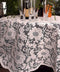 AK TRADING CO. 60" Round Floral Lace Crochet Tablecloth Overlay – Ivory Elegant Table Cover for Weddings & Home Décor...