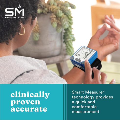 Homedics Blood Pressure Monitor, Automated Wrist Blood Pressure Machine for Home use with Easy One-Touch Operations. Stores up to 120 Readings (60...
