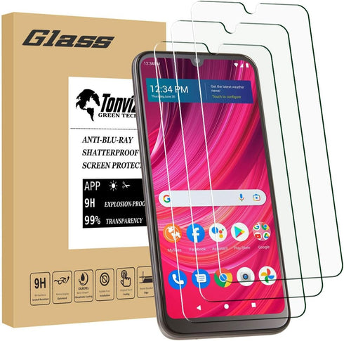 (3 Pack for BLU View 4 Tempered Glass Screen Protector, Anti-Scratch Ultra Clear 9H Premium 0.26mm HD Bubble Free......