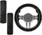 3 Pcs Fluffy Fur Auto Steering Wheel Cover and Seat Belt Cover Set Include Fuzzy Steering Wheel Cover, 2 Seatbelt Shoulder Pad Comfort Anti Slip C...