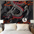 black red Chinese Dragon Japanese dragon art Wall Tapestry Hippie Art Tapestry Wall Hanging Home Decor Extra large tablecloths 40x60 inches For Be...