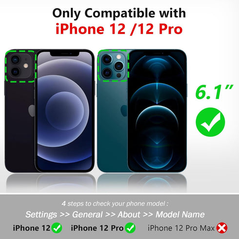 Varikke for iPhone 12 Wallet Case Detachable with Card Holder for Women, Fashion Glitter Leather Strap Strong Magnetic Flip Wallet Removable Phone...