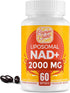 2000 MG Liposomal NAD Supplement - High Absorption & NAD Pontecy, More Efficient Than Nicotinamide Riboside, 100% Pure NAD+ Supplements for Aging ...
