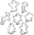 Christmas Cookie Cutters 7-Pc Set Made in USA by Ann Clark, Gingerbread Man, Christmas Tree, Star, Snowflake, Angel...