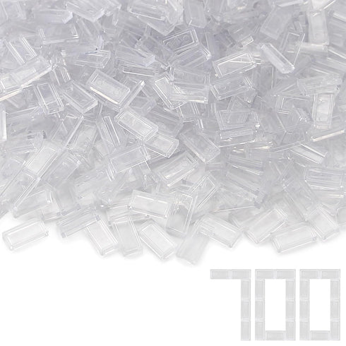 Feleph Transparent Clear 1×2 Tile ×700 Parts and Pieces Flat Bricks, Bulk Building Blocks for Smooth Surface Wall Floor, Toy Accessories Compatibl...
