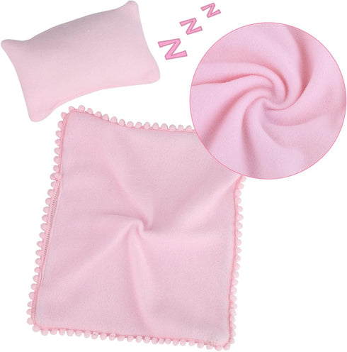 Baby Doll Cradle Bassinet Portable Doll Carrier Carry Bag,Soft Pillow Quilt Plush Bear Included,for 8-9-10-11-12 Inch and Smaller Dolls Alive Baby...