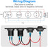 4 in 1-12V USB Outlet RV Accessories Marine Switch Panel Plug, PD3.0 and Dual QC3.0 Car USB Port Aluminum Charger, Lighted 150W Cigarette Lighter ...