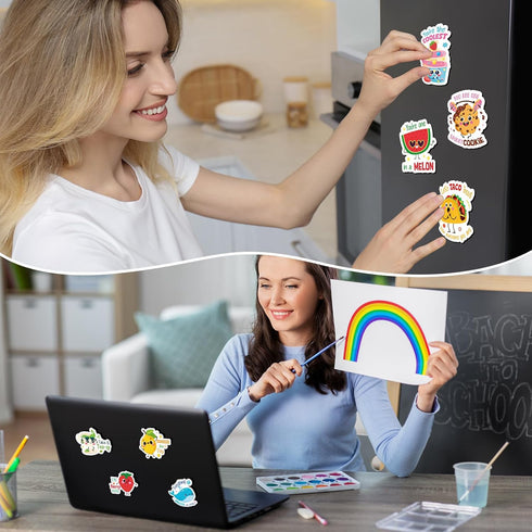 16 Pcs Cute Fridge Magnets Fun Puns Magnetic Stickers Decorative Refrigerator Decal Funny Magnets for Locker Fridge Stickers for Whiteboard Laptop...