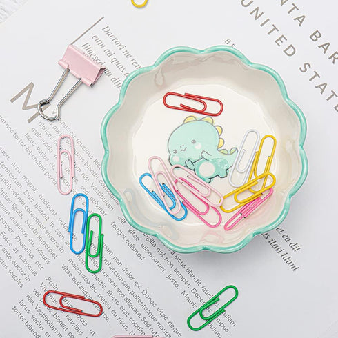 NatSumeBasics Ceramic Paper Clip Holder with Green Dinosaur Cute PaperClip Dish Cup Holders Dispenser for Home Office Desk Organizer Accessories a...