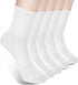 5 Pairs Womens White Socks Size 4-7 Comfortable Ladies Socks Soft Crew Socks for All Day Any Occasion Women’s Socks for Work Home Sports Running A...