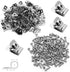 100Pcs Wire Fence Clips w/Screws, Stainless Steel Fencing Mounting Clips, 2.5mm Diameter Cattle Panel Clips, Screws for 2-6 Gauge, Wire Clip for V...