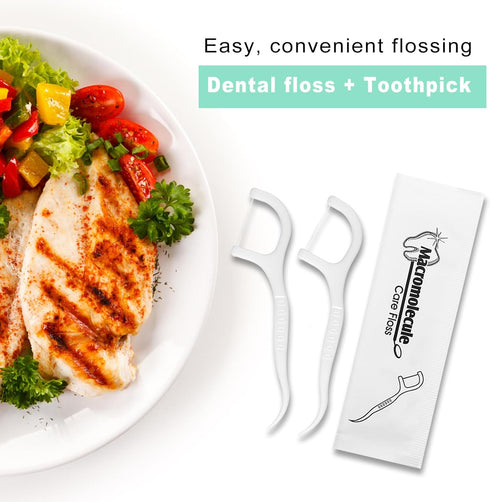 200 Pack Dental Flossers Each Individually Wrapped, Floss Singles Bag, Travel Hotel Restaurant Office Car Dental Floss, Floss Picks Oral Care...