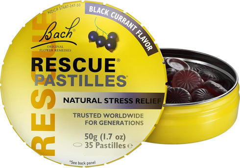 Bach Rescue Remedy Pastilles Black Currant, 1.7 oz (2 Pack)...
