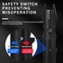 Torch Lighter, Bright Fire Lighter with Safety Lock and Adjustable Red/Blue Flame, Refillable Butane Gas Windproof Jet Flame Cool Lighters, for Ca...