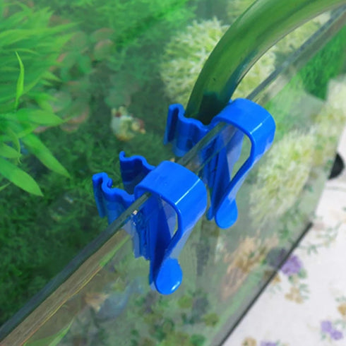 Fish Tank Water Pipe Clamp Fish Tank Mounting Clip Aquarium Fish Tank Hose Holder for Fish Tank Aquarium Water Tank Hose (Black) -6PCS...