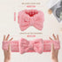 4 Packs Spa Headbands Microfiber Bowtie Headbands Makeup Headband Skincare Headbands Facial Headband Face Washing Headband Towel Headbands for Wom...