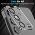 YWXTW for Samsung Galaxy A55 5G Camera Lens Protector, Individual Tempered Glass Camera Screen Protector Metal Ring Lens Cover for Galaxy A55 Acce...