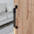 SMARTSTANDARD 12 Inch Barn Door Handle Rustic Black Long Solid Metal Pull Fits Barn Door Gate Garage Shed, Pack of 1...