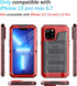 for iPhone 13 Pro Max Case Waterproof with Built-in Screen Protector Full Body Rugged Hard Silicone, Military Grade Shockproof Dustproof Protectiv...