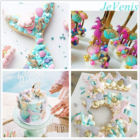 JeVenis 3D Big Mermaid Tail Mold Mermaid Silicone Fondant Mold for Cake Decoration Chocolate Candy Mold Soap Mold...