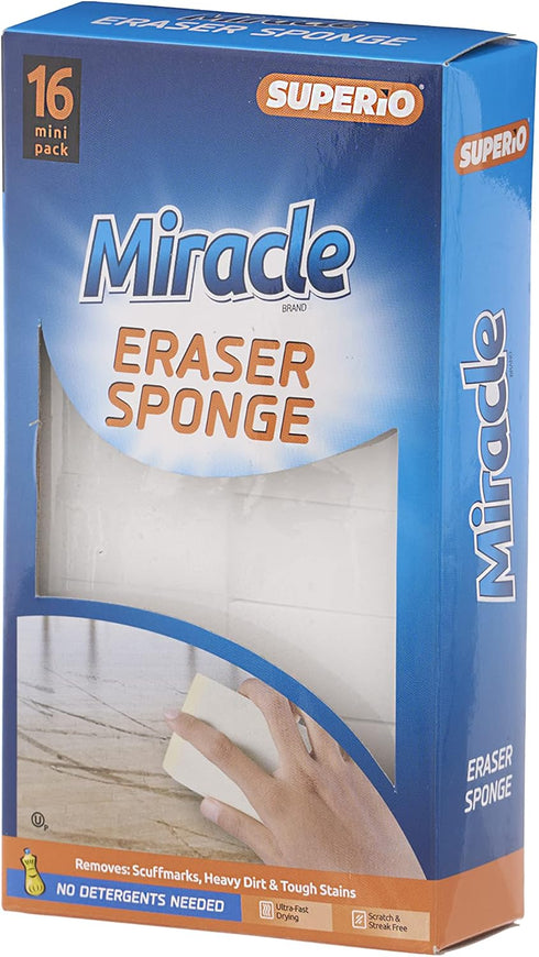 Superior Magic Eraser Sponge 16 Pack- Mini Cleaning Sponge for Floor, Wall, Melamine Sponge Furniture Removes: Scuffmarks, Dirt, and Tough Stains…...