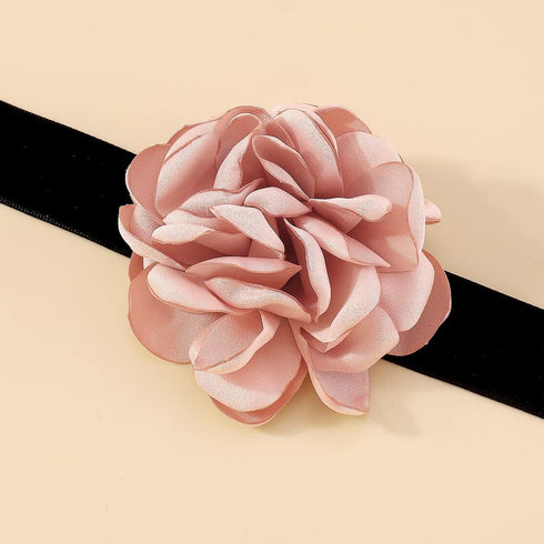 Flower Choker Necklaces for Women Rose Choker Black Velvet Choker Necklace Rosette Camellia Daisy Floral Choker Necklace Black White Flower Choker...