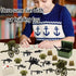 WW2 Weapon Sets Military Accessories Kits Building Block Toys Include Camouflage Gun Parts for Corps Equipment Compatiable with Mini Figure Brick ...