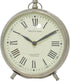 Deco 79 Stainless Steel Metal Decorative Clock Mantel Clock with Ring Top, Tabletop Clock 6" x 3" x 7", Silver...