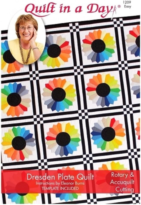 Quilt in a Day Dresden Plate Quilt Pattern (Template Included)...