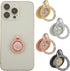 4 Pack Cell Phone Ring Holder Stand Metal Round Rhinestones Finger Grip Loop 360 Degree Rotation Generic Phone Hand Holder Kickstand Cellphone Cas...