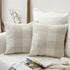 MIULEE Pack of 2 Farmhouse Buffalo Check Plaids Polyester Linen Soft Soild Decorative Square Throw Pillow Covers Outdoor Home Decor Cushion Case f...